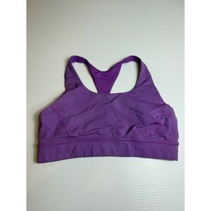 Lululemon Purple‎ Sports Bra Size 10 Light Support Crisscross Back Workout Top